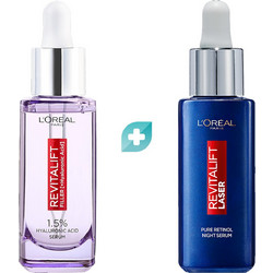 L'Oreal Paris Revitalift Filler Serum 30ml + Revitalift Laser Pure Retinol Night Serum 30ml