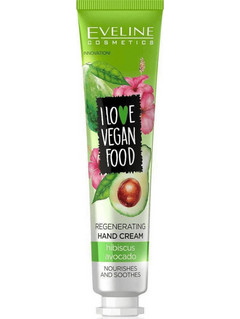 Eveline I Love Vegan Food Avocado & Hibiskus Regenerating Αναπλαστική Κρέμα Χεριών 50ml
