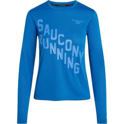 Saucony Stopwatch Γυναικείο Αθλητικό T-Shirt Royal Blue SAW800405-PLA2