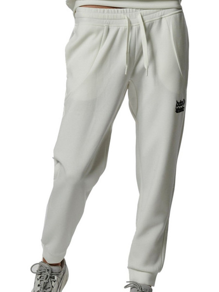 Body Action Γυναικείο Παντελόνι Φόρμας Fleece με Λάστιχο Λευκό 021341