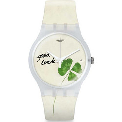 Swatch Exceptionnel Γυναικείο Ρολόι με Λευκό Καουτσούκ Λουράκι SUOW119