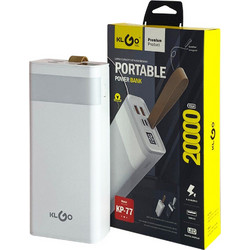 KLGO Kp-77 Power Bank 20000mAh με 2 Θύρες USB-A White