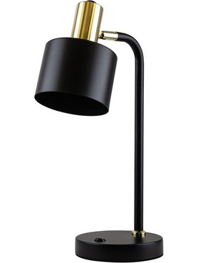 RAVENNA Επιτραπέζιο Φωτιστικό Carlos Black And Gold 25 x 15 x 42