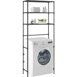 vidaXL Ραφιέρα 3 Επιπέδων για Πλυντήριο Μαύρη 69 x 28 x 169 εκ. 288330