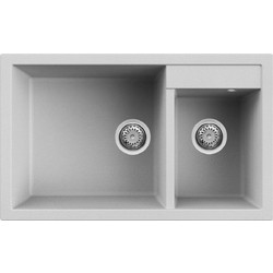 Elleci Quadra 440 Υποκαθήμενος Νεροχύτης Γρανίτη Aluminium 81.5x50cm