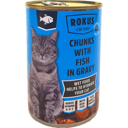 Rokus Adult Chunks with Fish in Gravy 410gr