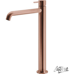 Μπαταρία Νιπτήρος Elle Ψηλή Rose Gold Brushed 200-35016-811 Ιταλίας La Torre