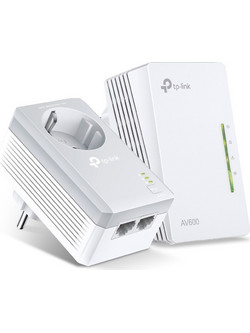 TP-Link TL-WPA4226KIT V4 Powerline Διπλό Kit για Ασύρματη Σύνδεση WiFi 4 με 2 Θύρες Ethernet & Passthrough Πρίζα