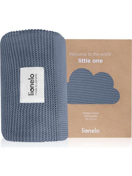 Lionelo Κουβέρτα Αγκαλιάς Πλεκτή 75x100 Navy Μπλε