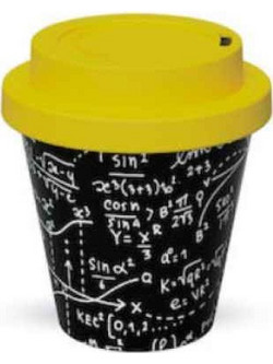 iDrink Math R-PET Κούπα Πλαστική με Καπάκι Μαύρη 90ml ID5118