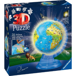 Παιδικό Puzzle Ravensburger 3D Υδρόγειος Night Edition 180 Κομμάτια