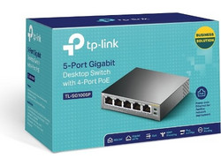 TP-Link TL-SG1005P V4 Unmanaged L2 Switch με 5 Θύρες Ethernet 100Mbps