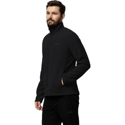 Jack Wolfskin Taunus Fz Ανδρική Ζακέτα Fleece με Φερμουάρ Μαύρη 1711451-6000