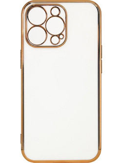 Lighting Color Case for Samsung Galaxy A12 5G gold frame gel cover white