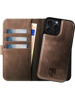 Rosso Elite - MagSafe Δερμάτινη Θήκη / Πορτοφόλι - Apple iPhone 15 Pro Max - Brown (8719246420047)