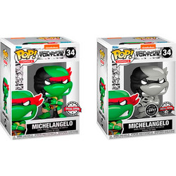 Funko Pop! Comics Teenage Mutant Ninja Turtles 34 Michelangelo & Chase Limited Edition 6τμχ