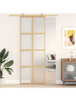 vidaXL Πόρτα Εσωτερική Συρόμενη Γυάλινη 76x205cm 155187