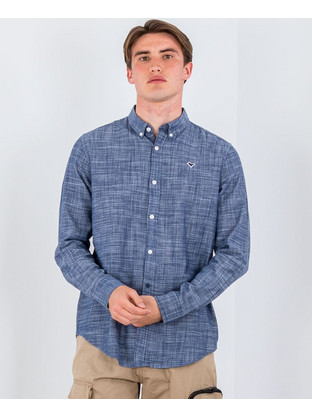 Weekend Offender Ανδρικό Πουκάμισο Μακρυμάνικο Hyams Chambray