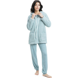 Giota Γυναικεία Ρόμπα Χειμωνιάτικη Fleece Γαλάζια 4190