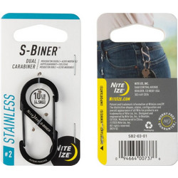 S-Biner 2 Nite Ize Stainless Steel Μαύρο SB2-03-01