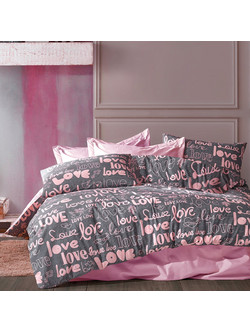 Dimcol Πάπλωμα Μονό 160x240 Αγάπη 299 Grey-Lila