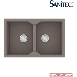 Sanitec Ultra Granite 806 Υποκαθήμενος Νεροχύτης Γρανίτη Αντιστρεφόμενος Ματ Sienna 79x50cm