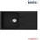 Sanitec Ultra Granite 811 Επικαθήμενος Νεροχύτης Γρανίτη Αντιστρεφόμενος Ματ Nero 100x50cm