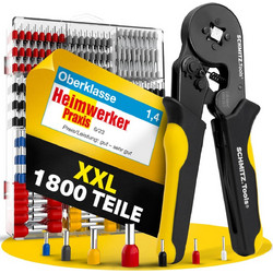 SCHMITZ Tools Premium crimping pliers set for electricians and craftsmen (1800pcs) Designed in Gernany