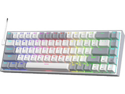 Redragon K631 Pro Μηχανικό Gaming Πληκτρολόγιο 65% με Custom Red Διακόπτες RGB White