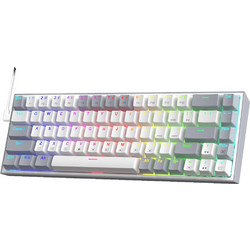 Redragon K631 Pro Μηχανικό Gaming Πληκτρολόγιο 65% με Custom Red Διακόπτες RGB White