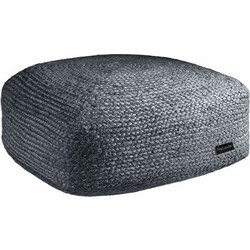 Guy Laroche Πούφ από Γιούτα Boho Anthracite 50x50x25cm
