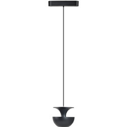 Home Lighting Κρεμαστό Φωτιστικό Οροφής Μονόφωτο LED με Θερμό Λευκό Φως Μαύρο MF30-06-01 77-8981