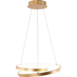 LUCE LED-LIEVE-S-ORO Κρεμαστό Φωτιστικό Οροφής Μονόφωτο LED Χρυσό