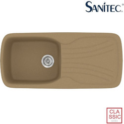 Sanitec Classic 308 Επικαθήμενος Νεροχύτης Γρανίτη Αντιστρεφόμενος Ματ Metallic Coffee 97x51cm