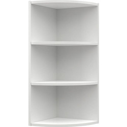 Charlotte Γωνιακό πάνω ντουλάπι με ράφια 28,5x28,5x71,8εκ Λευκό