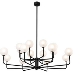 Φωτιστικό Οροφής Κρεμαστό 01366 16xG9 90x80cm Black Luma