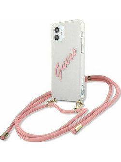 Guess Script Vintage Back Cover Pink (iPhone 12 mini)
