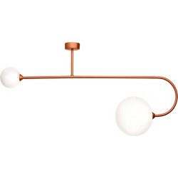 Φωτιστικό Οροφής - Πλαφονιέρα 01347 2xG9 100x50cm Copper Luma