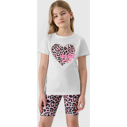 4F GIRL'S KNITTED BIKER LEGGINGS ΡΟΖ
