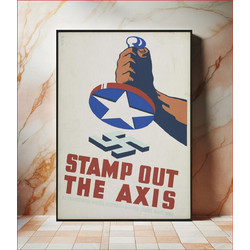 Πίνακας, Stamp out the Axis (1941) poster by P.V.P