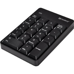 Sandberg Wireless 2 Black Ασύρματο Αριθμητικό Πληκτρολόγιο