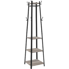 Vasagle Coat Rack with 3 Shelves 43 x 43 x 180 cm (LCR080B02) (VASLCR080B02)