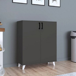 Megapap Lilly Παπουτσοθήκη Ξύλινη Σταχτί Μ72xΠ32.5xΥ88cm GP041-0017,3