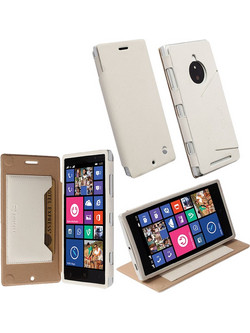 KRUSELL MALMO ΘΗΚΗ NOKIA LUMIA 830 LEATHER FLIPCOVER STAND WHITE