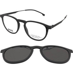 Hugo Boss HG1640 SUB/M9 Ανδρικός Σκελετός Γυαλιών Οράσεως με Clip-On Κοκάλινος Μαύρος