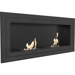 Επιτοίχια εστία βιοαιθανόλης JULIET/1500/TUV/BLACK KRATKI
