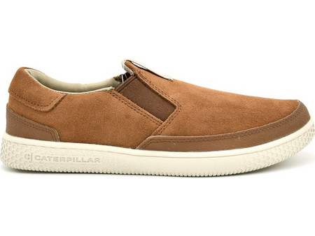 Loafers Ανδρικά Caterpillar P111224 Pause Sport Slip On σε καφέ δέρμα σουέτ