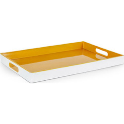 Coincasa δίσκος σερβιρίσματος δίχρωμος 40 x 27 cm - 007240477 Κίτρινο