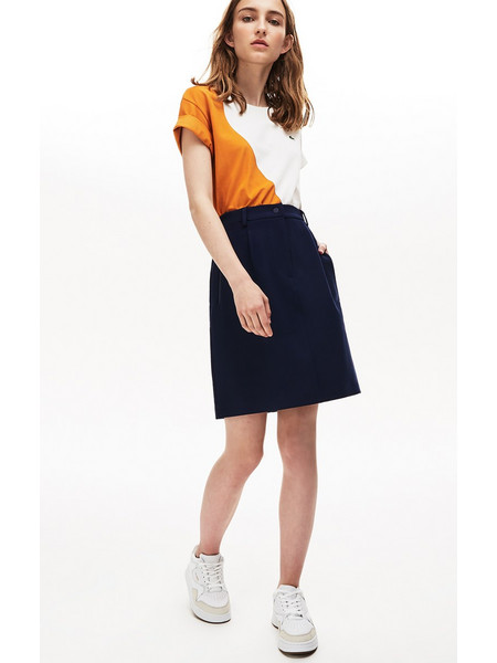 Lacoste JF0571 Υφασμάτινη Μίνι Φούστα Dark Blue