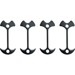 POWERTECH πασαλάκια σκηνής για ξύλινο δάπεδο TOOL-0071, μαύρο, 4τμχ TOOL-0071